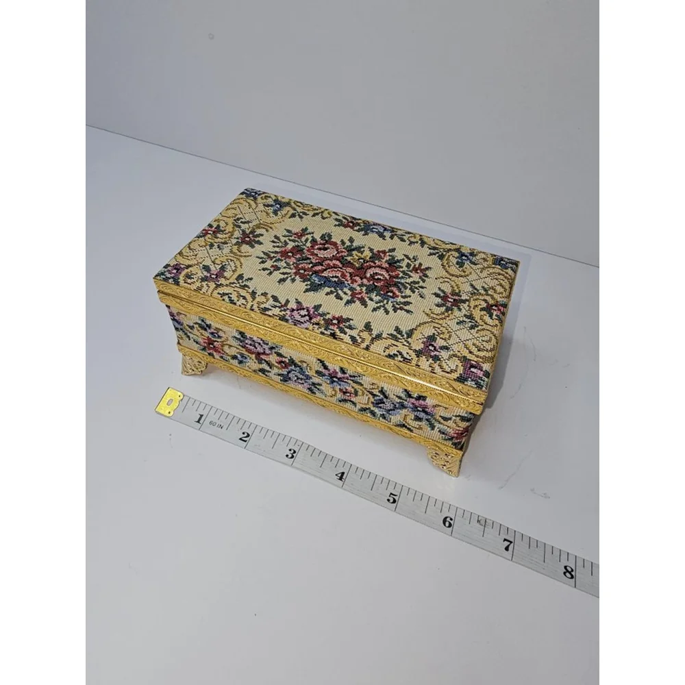 Floral Tapestry Jewelry Box